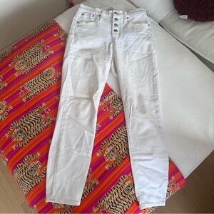 J. Crew White Skinny Jeans High-Waisted